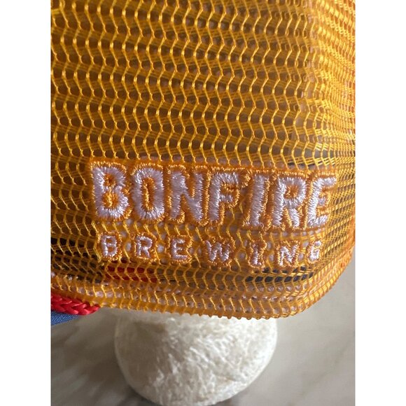 Bonfire Brewing Rope Hat Blue Gold Trucker Style Mesh Back Adjustable Snapback - Picture 3 of 7